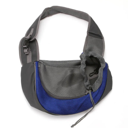 Pet Puppy Carrier S/L Mesh Oxford Single Dog Shoulder Bag Comfort Pouch Shoulder Bag Outdoor Travel Pet Sling Handbag Tote Pouch