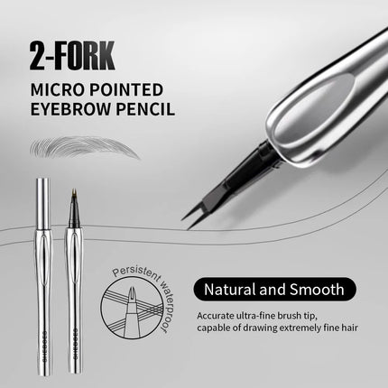 1PC fine pointed eyebrow pencil, smooth and easy to control, durable, waterproof and sweat proof, non fading