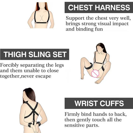 SM Adult Sex Toy Backhand Binding Apertural Plug Anal Hook Bondage Toys Bdsm Kit Slave Bondage Handcuff Couple Bundle Game 18+