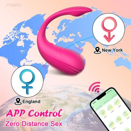 APP Control Vibrating Love Egg Wearable Women Panties Vibrator Vagina G-Spot Stimulator Interaction Adult Sex Toy for Couples