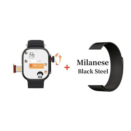 Original CDS9 Ultra Smartwatch Android 9.0 4G Network Sim Card Rotary Camera Amoled Google Play Store Global Version Smart Watch