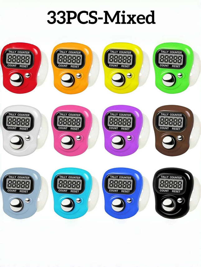 11pcs~22pcs~33pcs Resettable Mini Electronic Counter, Multi-color Digital Display, Mini Counter for Sports/Training/Prayer