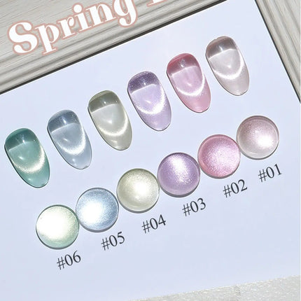 1-6pcs ZH High-end Guiyuan Cat Eye Gel Nail Polish 2025 Popular Autumn Nails Super Shiny Crystal Cat Eye Nail Art Nail Supplies