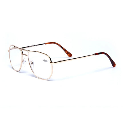 Unisex Stainless Steel Pilot Reading Glasses Women Men Anti Blue Light Presbyopic Eyeglasses Double Bridge Hyperopia Spectacles