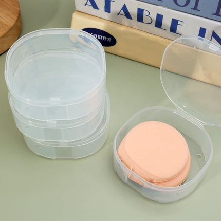 1/10pcs Transparent Square Plastic Boxes Makeup Powder Puff Air Cushion Storage Case Jewelry Diamond Packaging Organize Holder