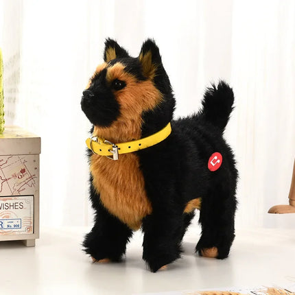 New Simulation Electric Pet Dog Voice Control Walking Nodding Music Touch Robot Animal Plush Pet Children's Toy Gift