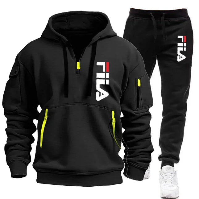 Spring/Autumn Men's Sports Set, Trendy Men's Sweatshirt Set, Casual Long Sleeve Sweatshirt and Pants Two-Piece Set Hoodies Sets