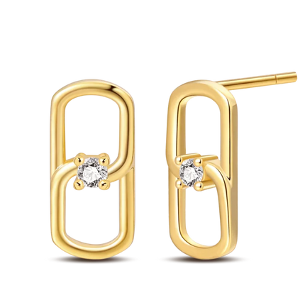 925 Sterling Silver Gold Pearl Hoop Earrings Pave Large Circular Shape Earring Gift for Women Jewelry Anniversary Wedding