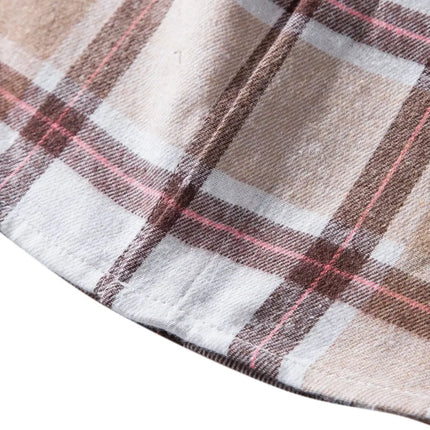 Autumn Hot Sale Of The Season Men's Plaid Hooded Casual Shirt Independent Station Cross-Border Checkered Hoodie Style Floral Patchwork