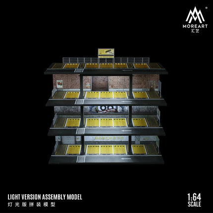 TimeMicro&MoreArt 1:64 Japanese three-storey parking building garage storage display scene - stock - fast delivery