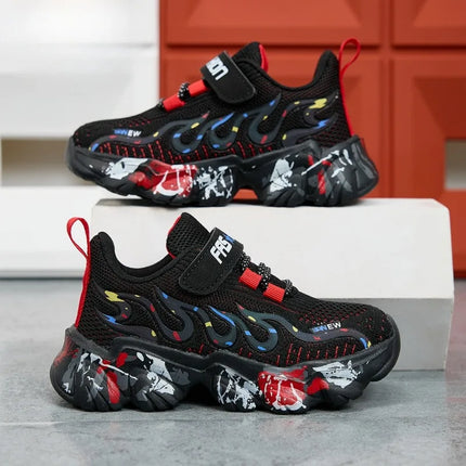 2025 Hot Selling Autumn Breathable Mesh Childrens Sports Shoes Rebound Comfortable Running Shoes Campus Versatile Casual Shoes