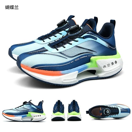 Family carbon plate running shoes for Boys Big Boys Student rotating button Technology TPU+ Popcorn high pop sneakers for girls