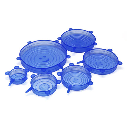 New Silicone Six-Piece Set Fresh-Keeping Cover Stretch 6-Piece Set Bowl Cover Refrigerator Microwave Sealed Fresh-Keeping Film