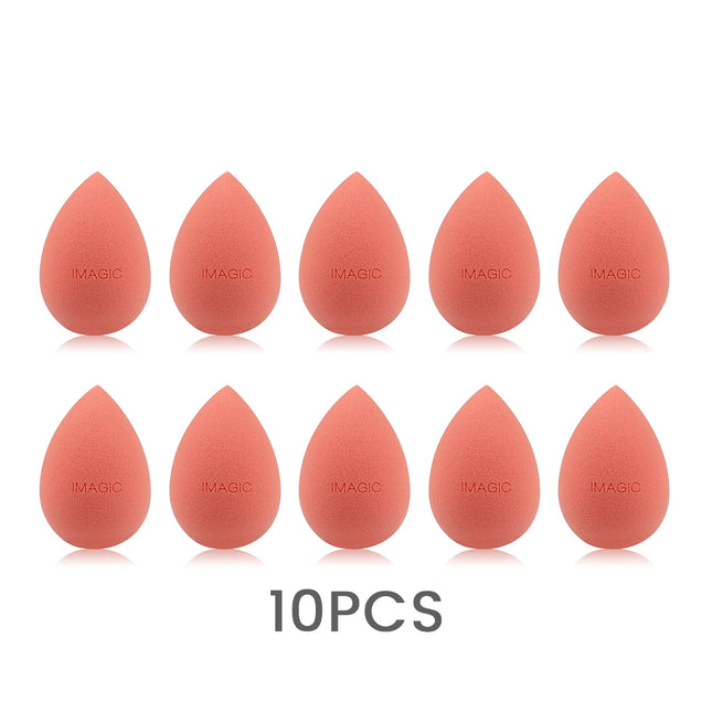 IMAGIC 10PCS/KIT Makeup Sponge Soft For Foundation Concealer Cream Wholesale Healthy Latex Smooth Wet And Dry Women Makeup Tool
