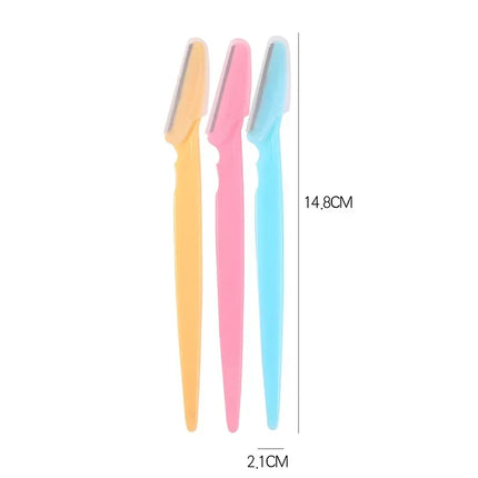 3pcs Eyebrow Trimmer Blade Shaver Portable Face Razor Eye Brow Epilation Hair Removal Cutters Safety Razor Woman Makeup