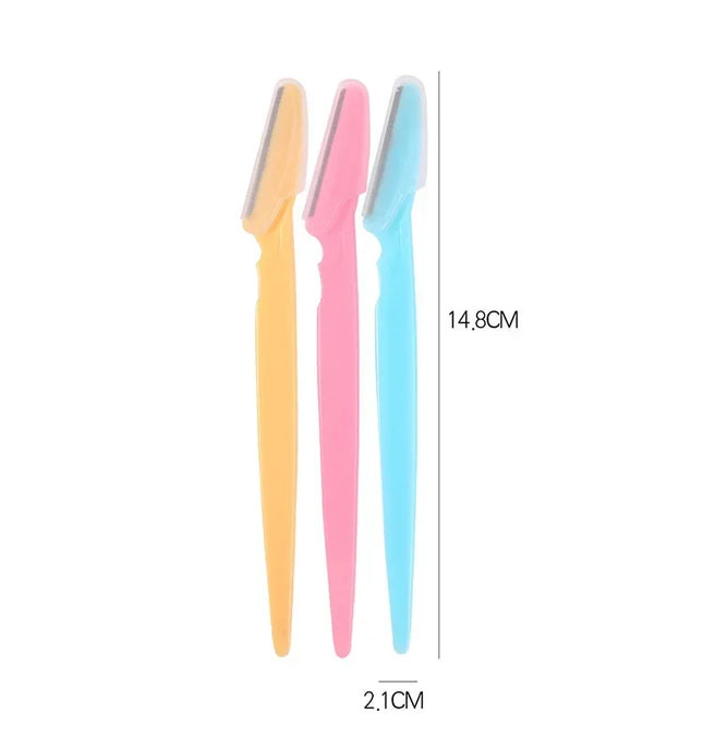 3pcs Eyebrow Trimmer Blade Shaver Portable Face Razor Eye Brow Epilation Hair Removal Cutters Safety Razor Woman Makeup