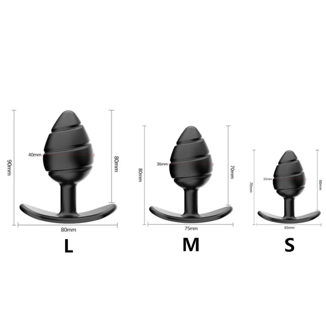 Silicone Anal Plug Soft Butt Plug with Metal Ball Rolling Massage for Women Men Erotic Massager Dildo Vibrator Anal Toys Adult