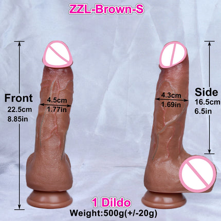 2 Colers Realistic Soft Huge Dildo Double Silicone Artificial Penis Gay Masturbation Suction Cup Dick Woman Man Anal Sex Toy