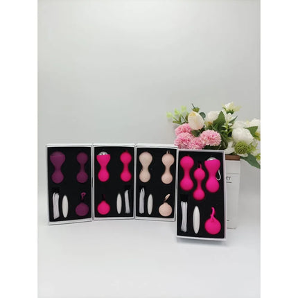 Vaginal Exercise Dumbbells for Women USB Rechargeable 10-Frequency Wireless Remote Control Vibrating Ball Set Adult Toys Female