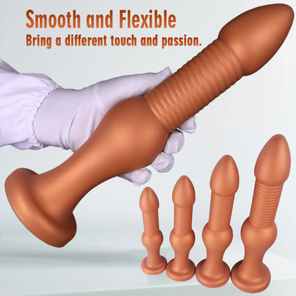 Big Long Knot Anal Plug Big Golden Butt Plug Anal Training Dilator Prostate Massage Masturbator Adult Sex Toys For Gay Men Women