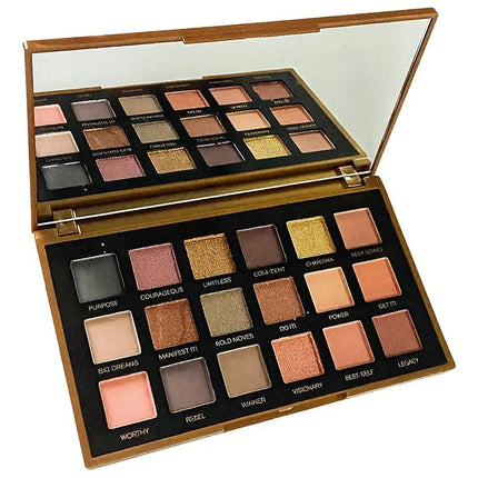 Huda beauty 18 Colors Empowered Eyeshadow Palette High Pigmentation Eye Makeup New Nude PALETTE Matte Charming Glitter Shadow