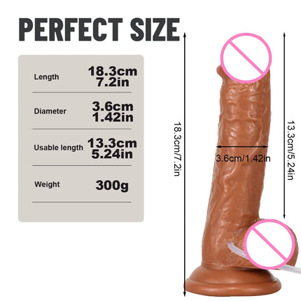 Realistic Squirting Dildo Big Penis Soft Skin Feel Spray Water Ejaculating Suction Cup masturbator Anal Toy Sex Toy For Women 18