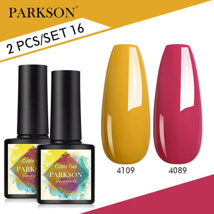 Parkson 2/3pcs Matte Top Coat Gel Nail Polish Kit Base Top Coat Set UV LED Nail Art Manicure Polish Primer Soak Off Nail Gel Set