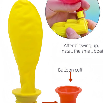 3PCS Colorful Balloon Powered Boat Boat Race Toy Funny Balloon Boat Outdoor Pool Party Beach Toys Gifts Pinata Filler Goodie Bag