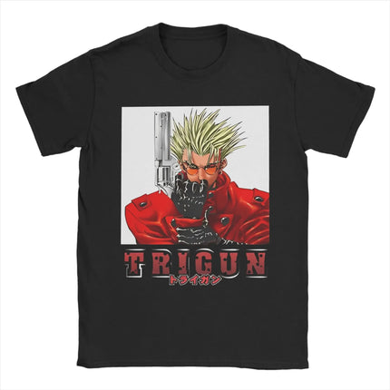 TRIGUN STAMPEDE Trigun Nicholas D Stampede Graphic Print T-Shirts Men Women Fashion Crewneck Cotton Tees Harajuku Oversized Tops