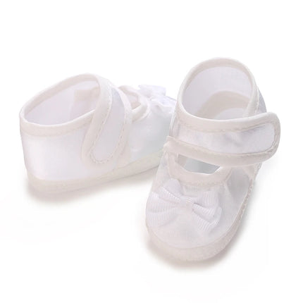 Multiple Options Newborn Baby First Baptist Shoe: Newborn Boy and Girl White Baptist Shoes Soft Sole Walking Shoes Size-9CM-10CM