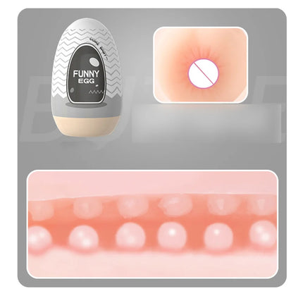 Cups Masturbator Egg Portable Stimulator Penis Massager Soft Rubber Adult Sex Toys for Men Realistic Vagina Pocket Pussy