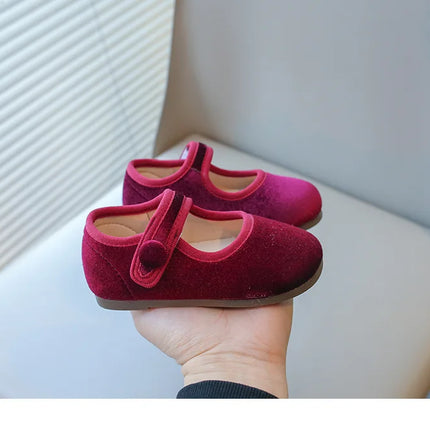 Girls Suede Flats Shoes Soft Sole Kids Moccasin Shoes Japanese Style Solid Color Simple Children's Casual Shoes Spring Autumn