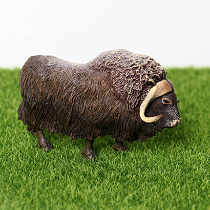 Simulation Texas Longhorn Bulls Musk OX Yak Cow Farm Animals Buffalo Calf Bull Model Figures  Home Decor Educational Toys