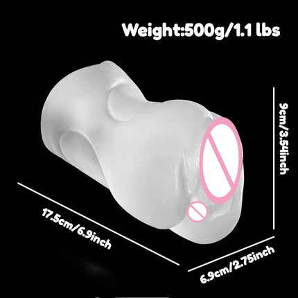 3-IN-1 Pocket Pussy Food Grade Silicone Male Masturbator Realistic Vagina Anal Blowjob Adult Sex Toys for Men Masturbation Cup