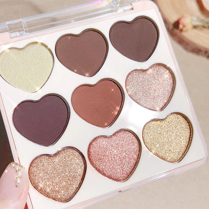 Affordable Love Holiday Makeup Set Nine Color Matte Glitter Eyeshadow Palette Waterproof Long Wear