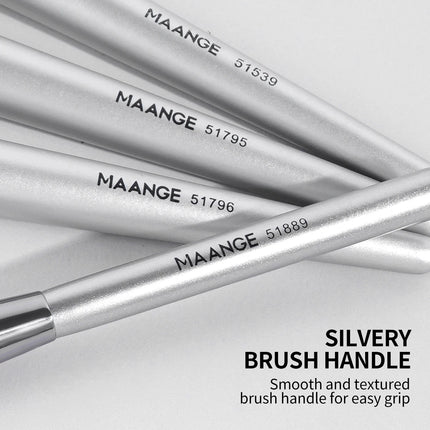 MAANGE 4pcs Main Makeup Brushes Set Flat Top Foundation Brushes Angled Contoured Brush Dense Bristle Face Makeup Tool for Beauty