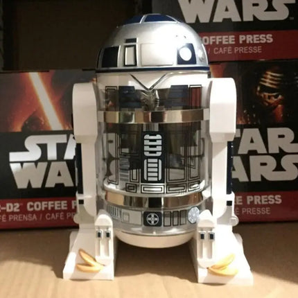 Star Wars R2-d2 960ml Moka Hand Coffee Maker Cartoon Robot Office Home Manual Thermal Stainless Steel Pressing Mini Coffee Pot