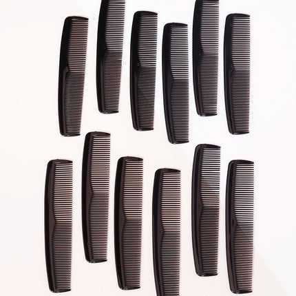 12PCS Portable Plastic Anti-Static Double-Sided Dense Toothed Hair Combs – Salon Hair Comb Tools for Real Hair Wigs