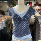 Polka dot A-Navy / One Size