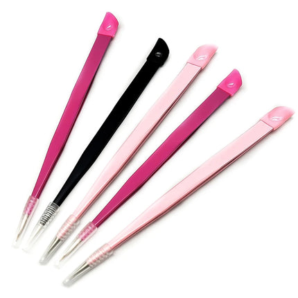 14.6cm Long Multi-function Double Sided Tweezers Silicone Pressing Head Nail Tweezers Sticker Rhinestones Picker Manicure Tools