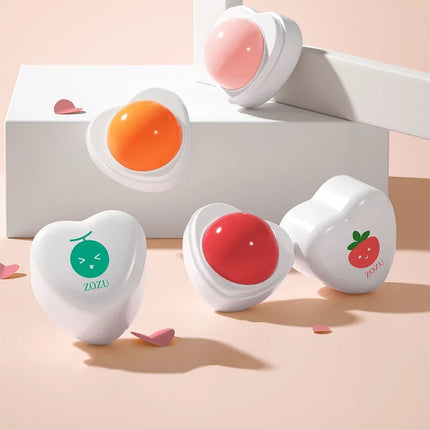 Fruit Moisturizing Hydrating Lip Balm Strawberry Peach Heart Shape Fade Lip Line Repair Lips Care Beauty and Skin Care Products