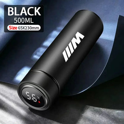 NEW Temperature Display Thermos Cup Stainless Steel Insulated Bottle For BMW Performance X1 M3 M6 F01 F02 E34 E36 E60 F10 F20