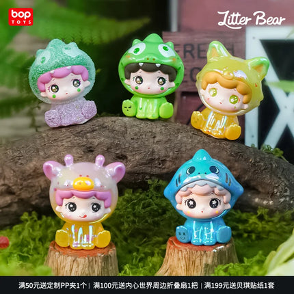 2025 Trendy Pop Litter Dot Forest Wonderland Series Transparent Color Blind Box Mini Cute Grain Desktop Ornament Toy Gift