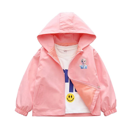 Children's Mickey Hooded Jacket 1-10 Years Autumn Boy's Windbreaker Zipper Hoodie Baby Boys Birthday Present Jacket Cosplay Coat