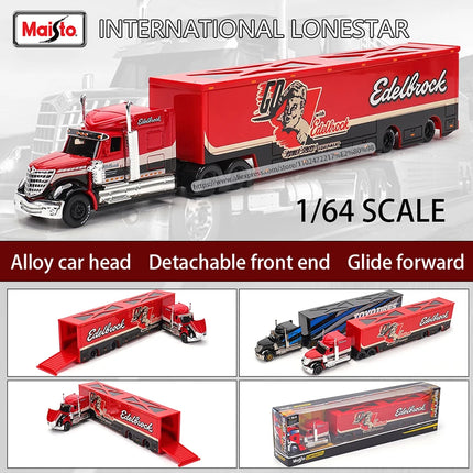 Maisto 1:64 1993 454 INTERNATIONAL LONESTAR Transport Casting Manufacturing Trailer Model Simulation Model Alloy Car Collection