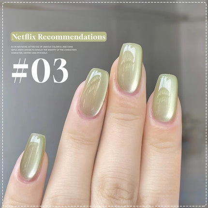 ZH Autumn And Winter Nails Toe Selling Whitening Glass Bead Cat Eye Gel Nail Polish Black Nails Nail Art Grey Cat Eye Nail Glue