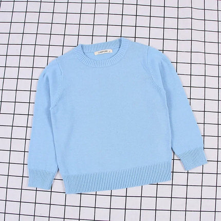 2025 Autumn Winter Baby Boys Girls Sweater Solid Color Thicken Children Knitted Clothes Kid Pullover Jumper Top Toddler Sweaters