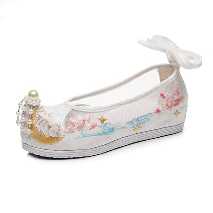 Chasing Moon Hot Sale Of The Season New Style Ming Dynasty Hanfu Shoes National Style Upturned Head Cotton Shoes Ancient Wedding