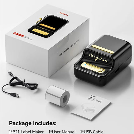 NiiMbot B21 B21 PRO Bluetooth Adhesive Label Printers Mini Thermal Printer Wireless Barcode Label Maker for Office Clothing