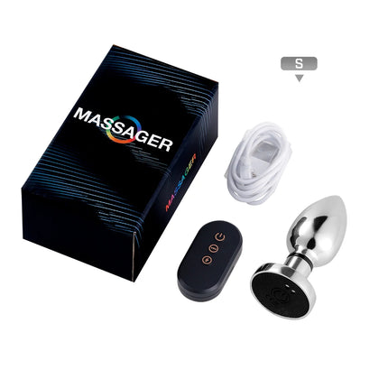 1set, Man and Woman Metal Electric Shock Anal Plug, Vibrating anal plug, butt plug, G-spot masturbation, Passionate party, adult